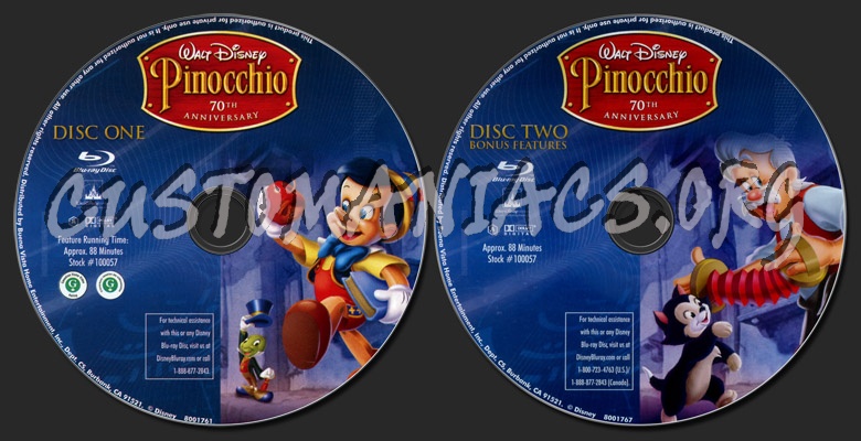 Pinocchio blu-ray label