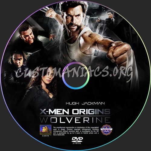 X-Men Origins: Wolverine dvd label