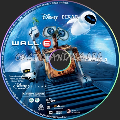 Wall-e blu-ray label