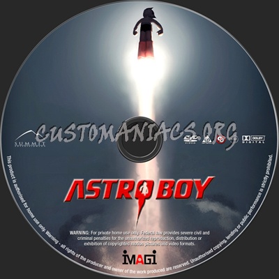 Astro Boy dvd label