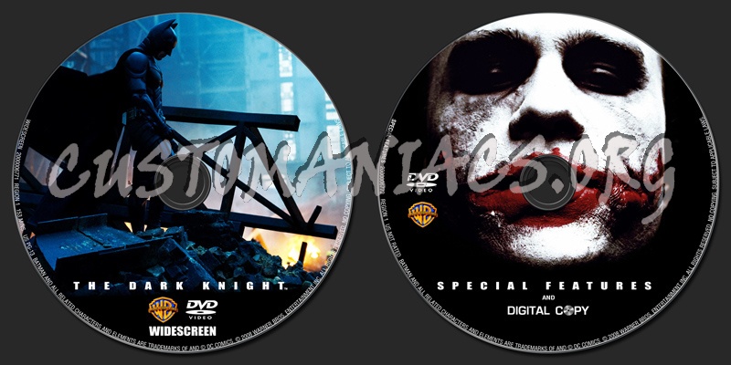 The Dark Knight dvd label