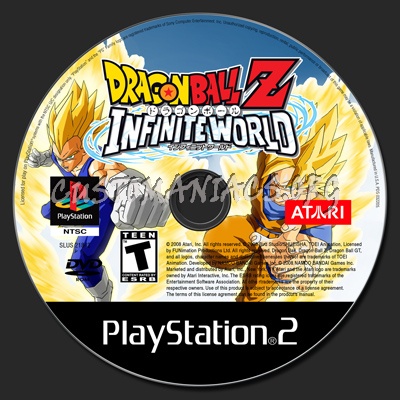 Dragonball Z - Infinite World dvd label