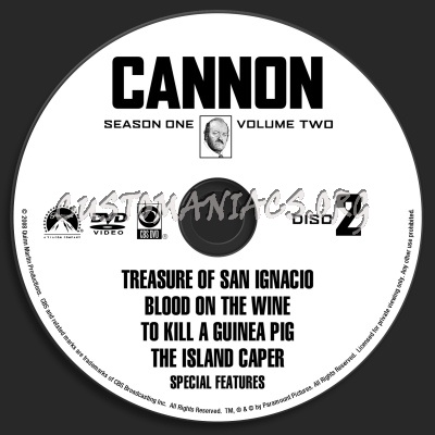 Cannon Season 1 Volume Two dvd label