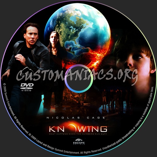 Knowing dvd label