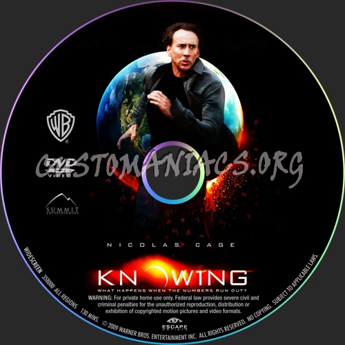 Knowing dvd label