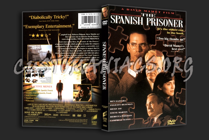 The Spanish Prisoner dvd cover
