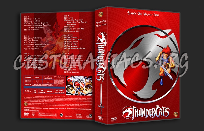 Thundercats Season 1 Volume 2 dvd cover