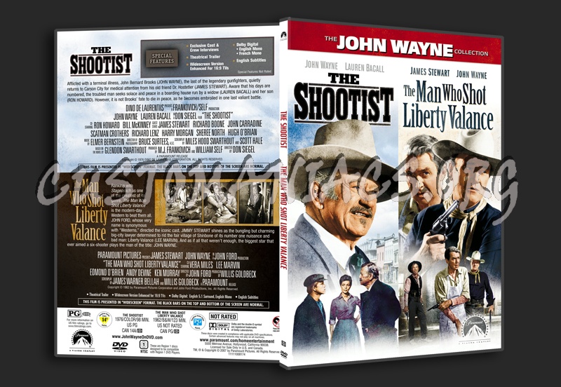 The Shootist / The Man Who Shot Liberty Valance dvd cover