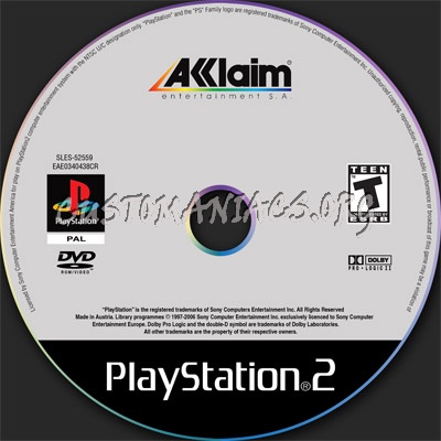 Ps2 dvd label