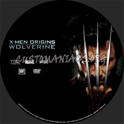 XMen Origins: Wolverine dvd label
