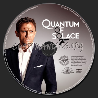 Quantum of Solace dvd label