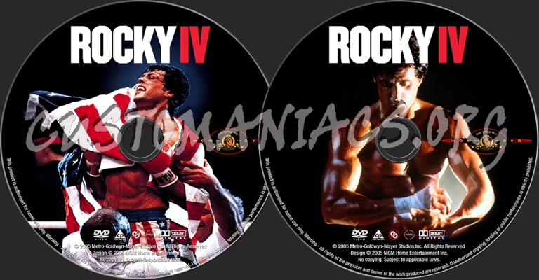 Rocky IV dvd label