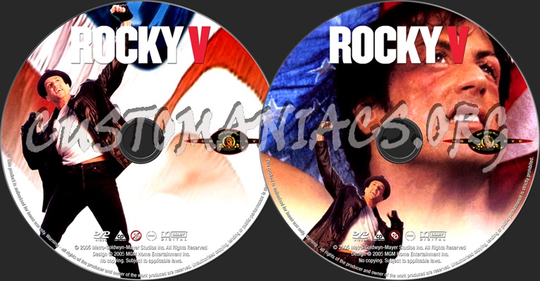 Rocky V dvd label