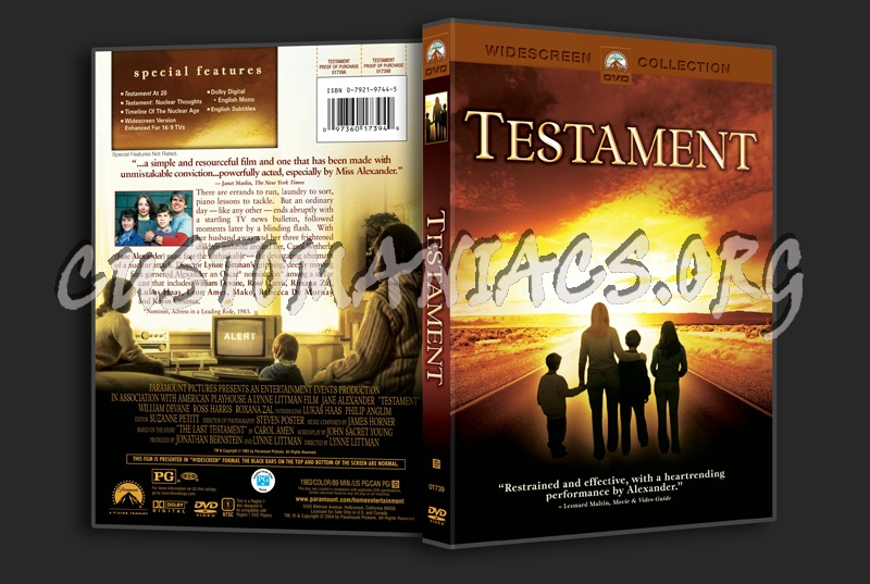 The Testament (1983) dvd cover