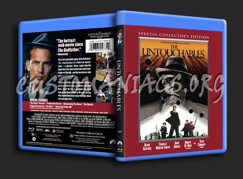 The Untouchables blu-ray cover