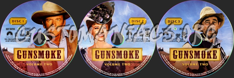 Gunsmoke Volume  2 dvd label