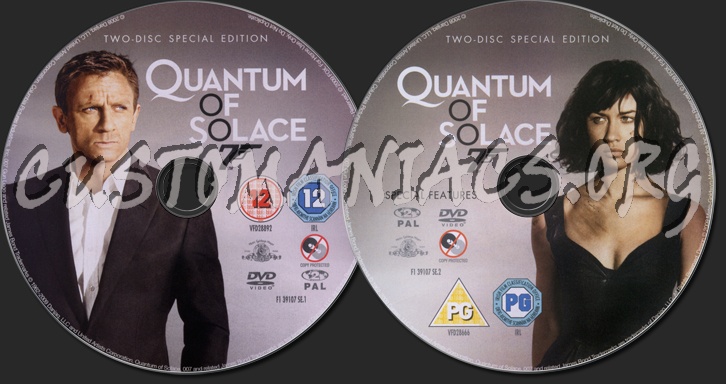 Quantum of Solace dvd label
