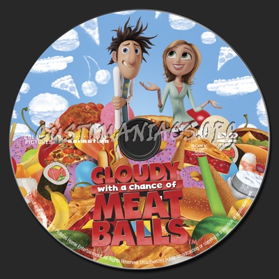 Cloudy with a Chance of Meatballs dvd label