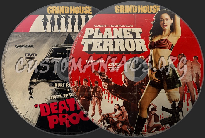 Grindhouse: Planet Terror & Death Proof dvd label
