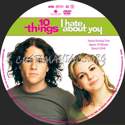 10 Things I Hate About You dvd label
