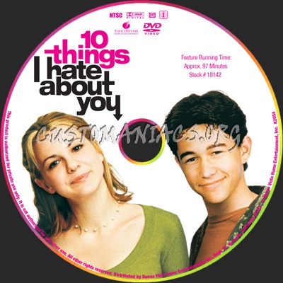 10 Things I Hate About You dvd label