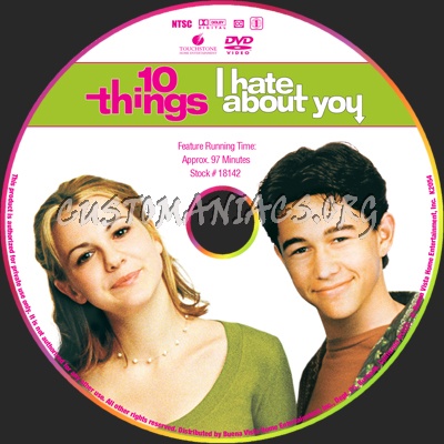 10 Things I Hate About You dvd label