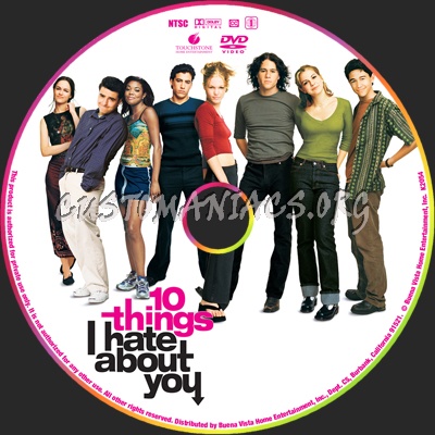 10 Things I Hate About You dvd label