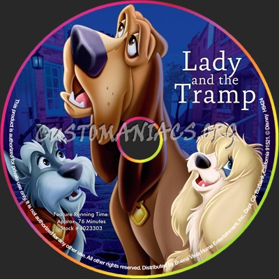 Lady And The Tramp dvd label