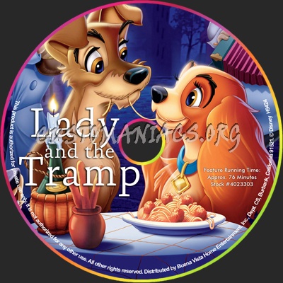Lady And The Tramp dvd label