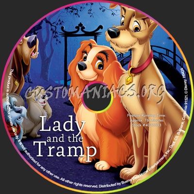 Lady And The Tramp dvd label