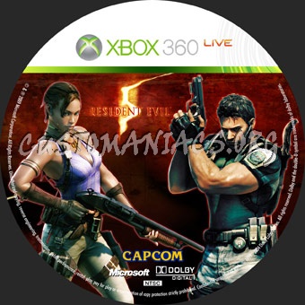 Resident Evil 5 dvd label