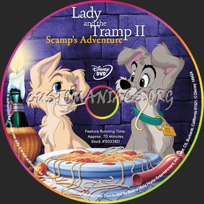 Lady and the Tramp II - Scamp's Adventure dvd label