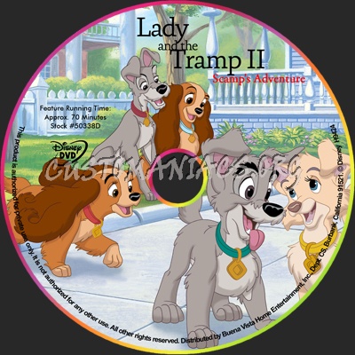 Lady and the Tramp II - Scamp's Adventure dvd label