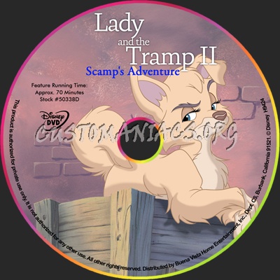 Lady and the Tramp II - Scamp's Adventure dvd label