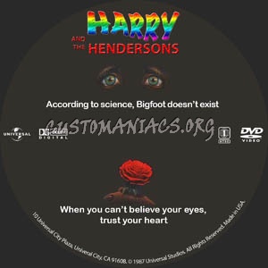 Harry & the Hendersons dvd label