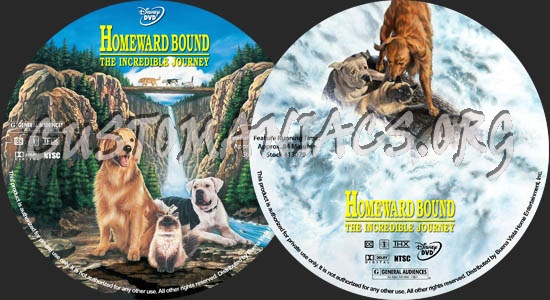 Homeward Bound dvd label