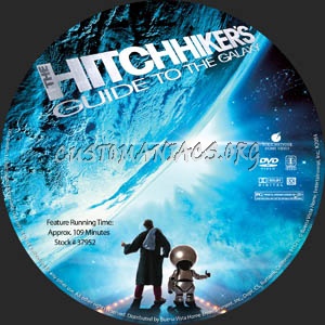 The Hitchhiker's Guide to the Galaxy dvd label
