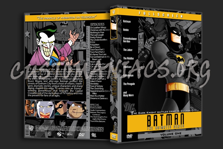 Batman The Animated Series. dvd cover
