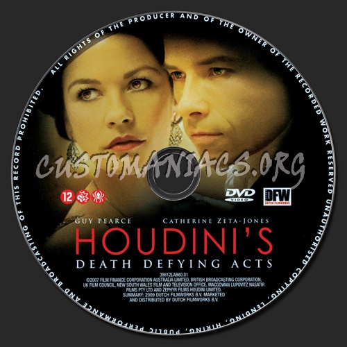 Houdini's Death Defying Acts dvd label