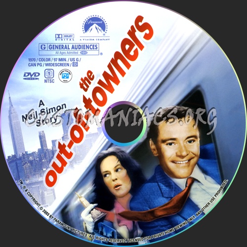 The Out Of Towners dvd label