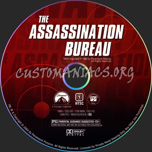 The Assassination Bureau dvd label
