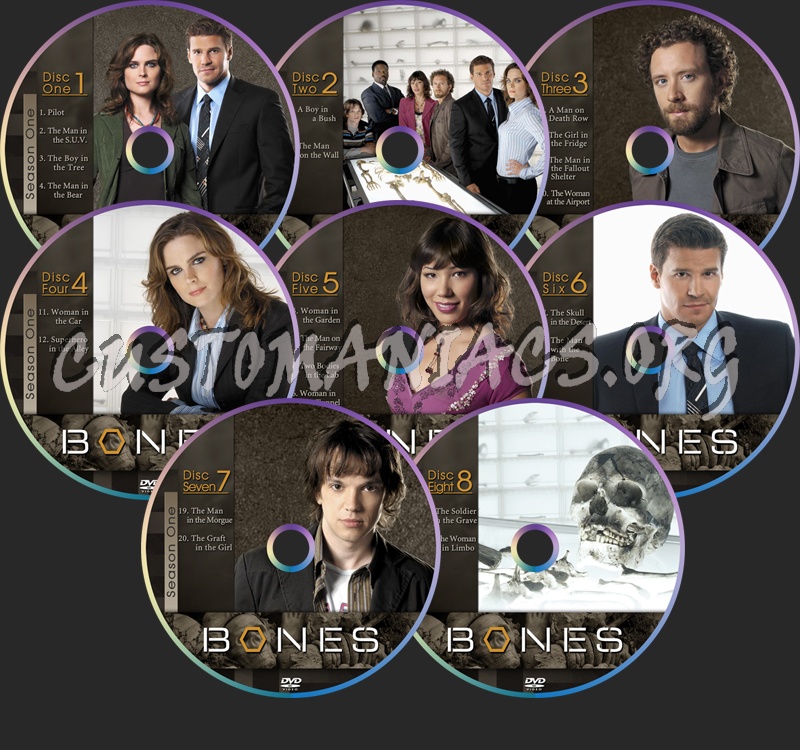 Bones Season One dvd label