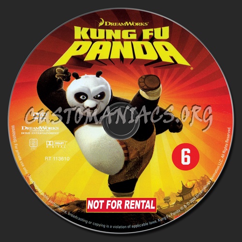 Kung Fu Panda dvd label