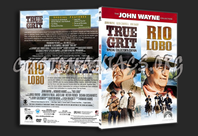 True Grit / Rio Lobo dvd cover