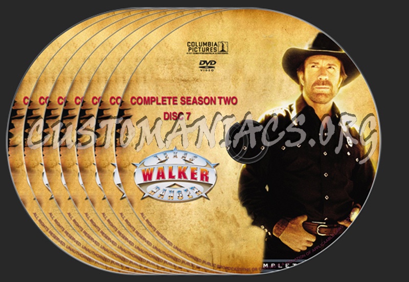 Walker Texas Ranger Season 2 dvd label