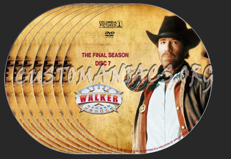 Walker Texas Ranger Season 9 dvd label