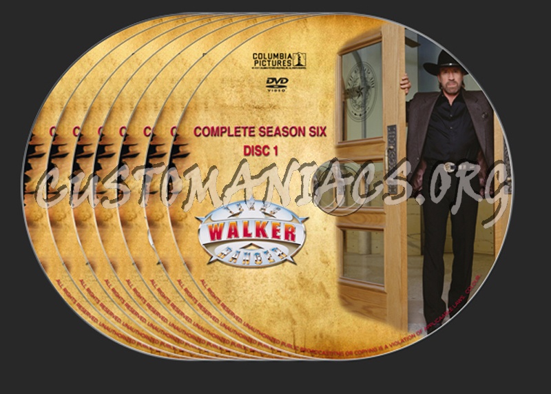 Walker Texas Ranger Season 6 dvd label