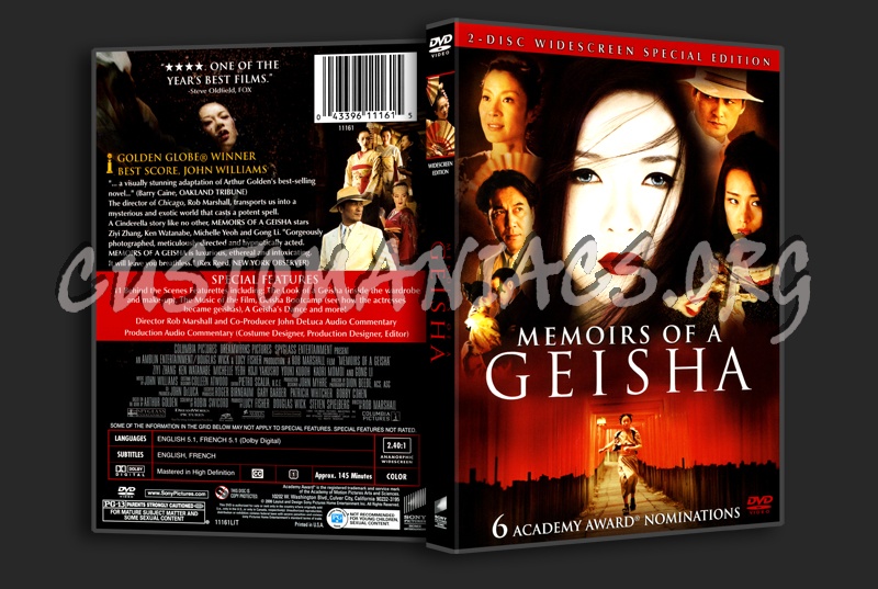 Memoires of a Geisha dvd cover