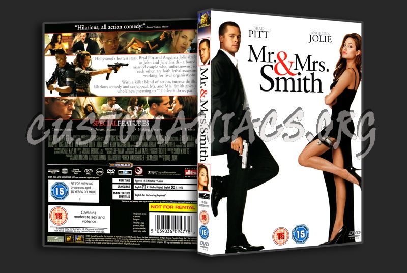 Mr and Mrs Smith dvd cover