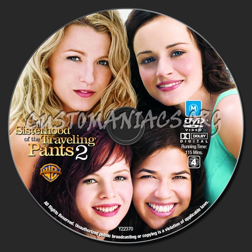 The Sisterhood Of The Traveling Pants 2 dvd label